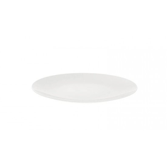 PRATO RASO TRAMONTINA LEONORA EM PORCELANA BRANCA 25 CM