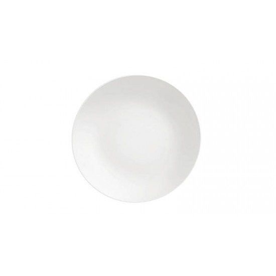 PRATO RASO TRAMONTINA LEONORA EM PORCELANA BRANCA 25 CM