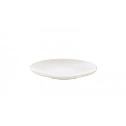PRATO SOBREMESA ANNA EM PORCELANA DECORADA EM ACABAMENTO COM FIO DOURADO 21 CM TRAMONTINA