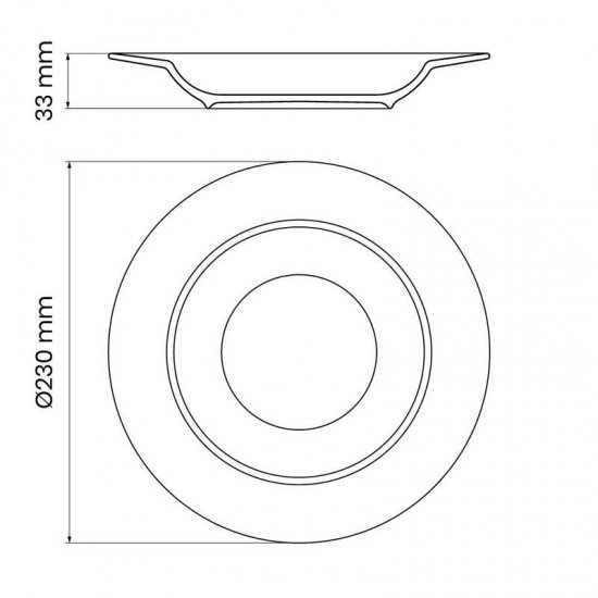 PRATO FUNDO TRAMONTINA DULCE EM PORCELANA DECORADA 23 CM