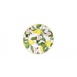 PRATO SOBREMESA TRAMONTINA CARMEN EM PORCELANA DECORADA 21 CM