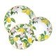 JOGO DE PRATOS TRAMONTINA CARMEN EM PORCELANA DECORADA 18 PEÇAS