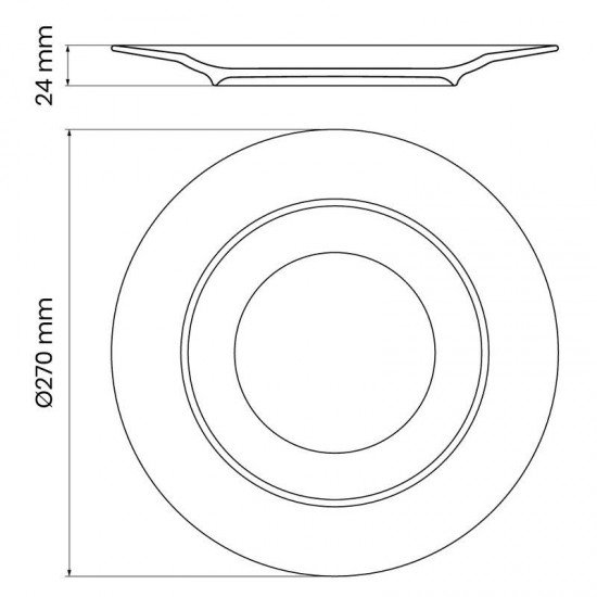 PRATO RASO TRAMONTINA ALÍCIA EM PORCELANA DECORADA 27 CM