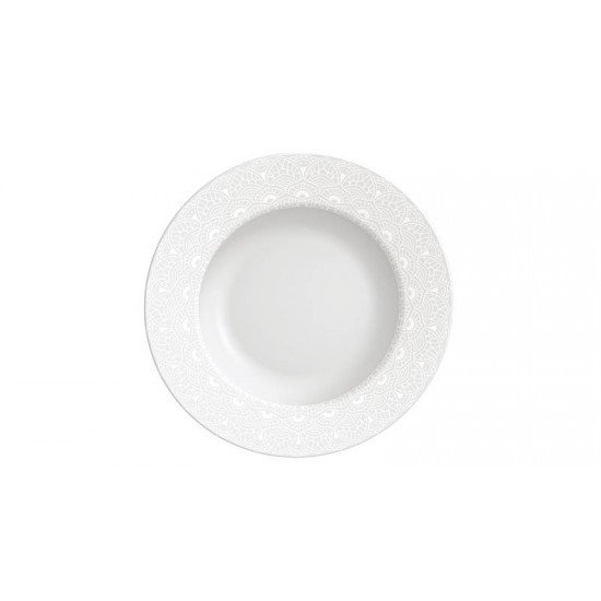 PRATO RASO TRAMONTINA ALÍCIA EM PORCELANA DECORADA 27 CM