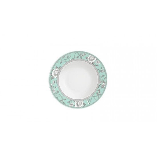 PRATO SOBREMESA TRAMONTINA HELEN EM PORCELANA DECORADA 21 CM