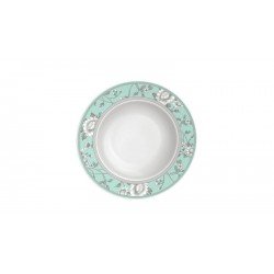 PRATO FUNDO TRAMONTINA HELEN EM PORCELANA DECORADA 23 CM
