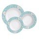 JOGO DE PRATOS TRAMONTINA HELEN EM PORCELANA DECORADA 18 PEÇAS
