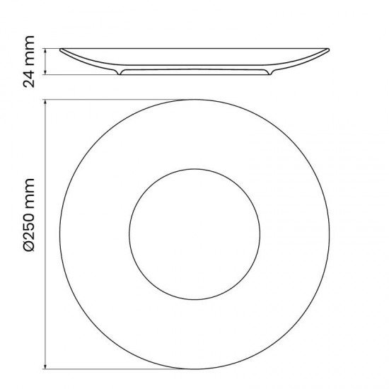 PRATO SOBREMESA TRAMONTINA GRAZIELA EM PORCELANA DECORADA 19 CM
