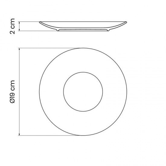 PRATO SOBREMESA TRAMONTINA CLARICE EM PORCELANA DECORADA 19 CM
