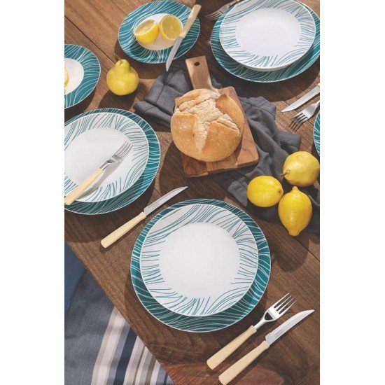 PRATO SOBREMESA TRAMONTINA CLARICE EM PORCELANA DECORADA 19 CM