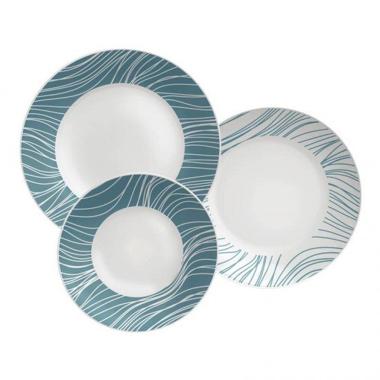 JOGO DE PRATOS TRAMONTINA CLARICE EM PORCELANA DECORADA 12 PEÇAS