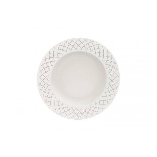PRATO RASO TRAMONTINA INGRID EM PORCELANA 27 CM