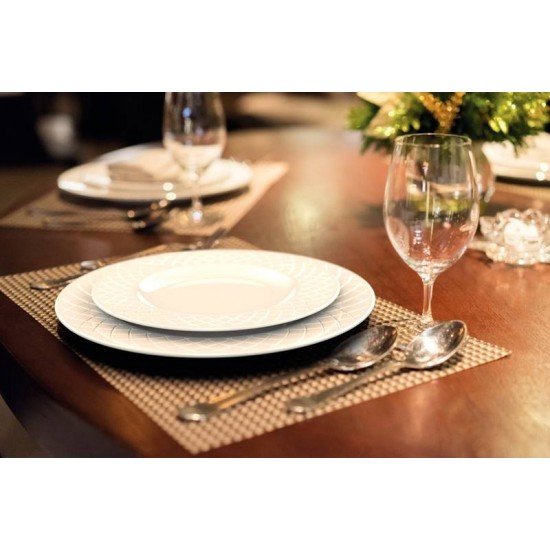 PRATO SOBREMESA TRAMONTINA INGRID EM PORCELANA 21 CM
