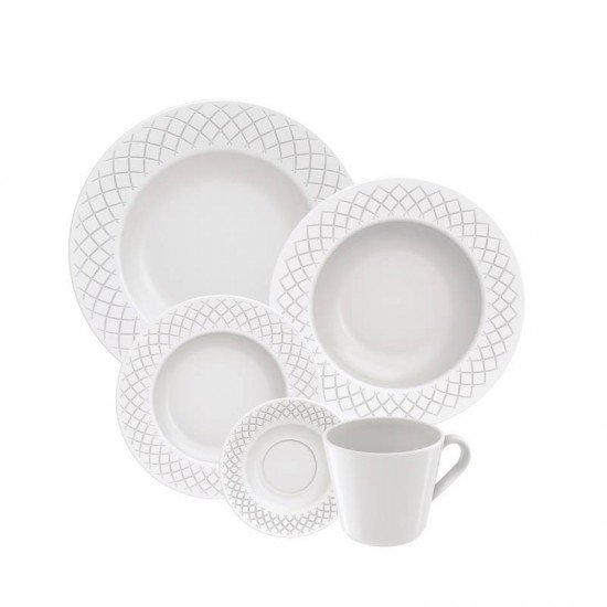 APARELHO DE JANTAR TRAMONTINA INGRID EM PORCELANA 20 PEÇAS