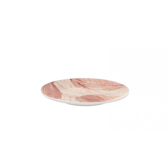 PRATO SOBREMESA TRAMONTINA ROSÉ EM PORCELANA DECORADA 21 CM