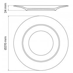 PRATO RASO TRAMONTINA ANA CLARA EM PORCELANA DECORADA 27 CM