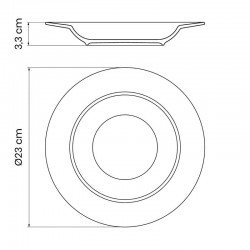 PRATO FUNDO TRAMONTINA ANA ALICE EM PORCELANA DECORADA 23 CM