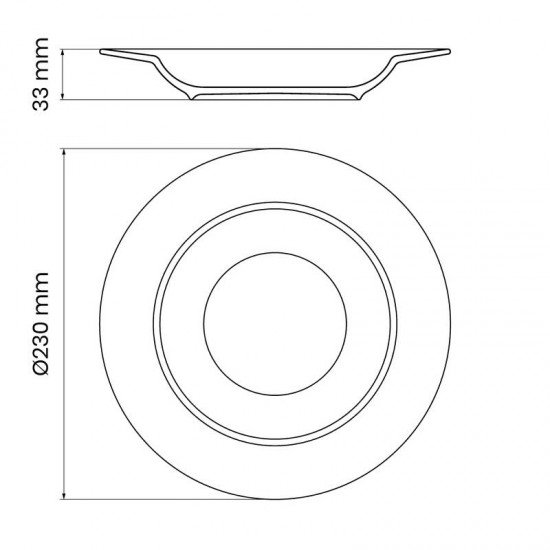 PRATO FUNDO TRAMONTINA ANA ALICE EM PORCELANA DECORADA 23 CM