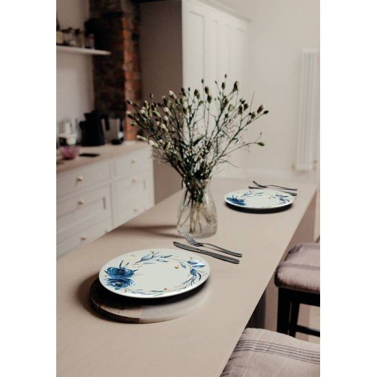 PRATO RASO TRAMONTINA ANA FLOR EM PORCELANA DECORADA 28 CM