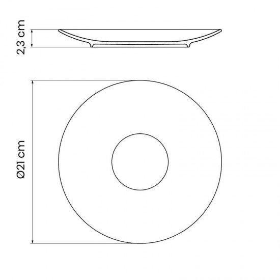 PRATO SOBREMESA TRAMONTINA ANA FLOR EM PORCELANA DECORADA 21 CM