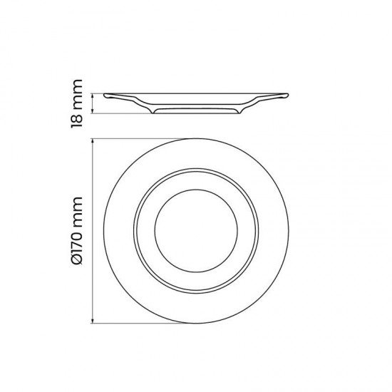 PRATO PÃO TRAMONTINA ELENA EM PORCELANA 17 CM
