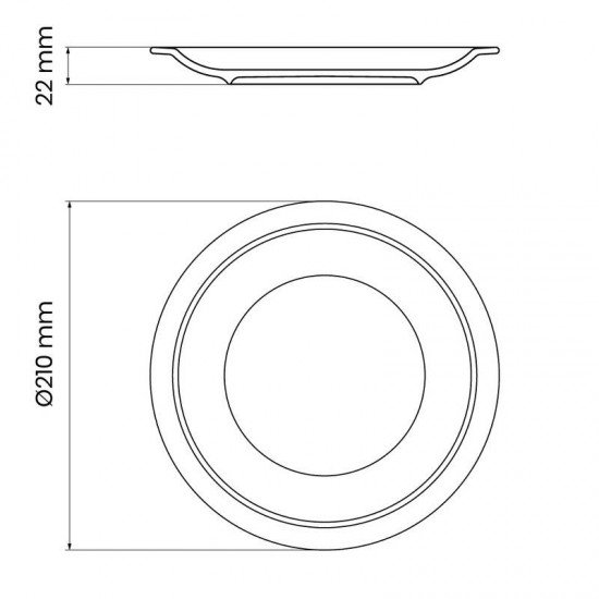 PRATO SOBREMESA TRAMONTINA PAOLA EM PORCELANA 21 CM