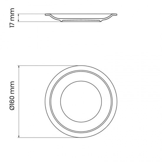 PRATO PÃO TRAMONTINA PAOLA EM PORCELANA 16 CM
