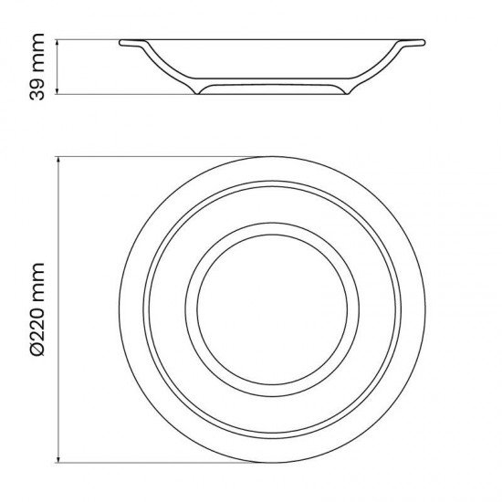 PRATO FUNDO TRAMONTINA PAOLA EM PORCELANA 22 CM