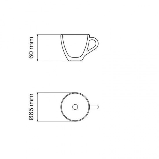 XÍCARA EXPRESSO TRAMONTINA PAOLA EM PORCELANA 95 ML