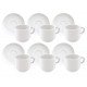 DISPLAY 12 PEÇAS DE XÍCARAS DE CAFÉ PAOLA EM PORCELANA 100 ML TRAMONTINA