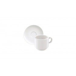 DISPLAY 12 PEÇAS DE XÍCARAS DE CAFÉ PAOLA EM PORCELANA 100 ML TRAMONTINA