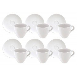 DISPLAY 12 PEÇAS DE KIT XÍCARAS DE CAFÉ EXPRESSO PAOLA EM PORCELANA 95 ML TRAMONTINA