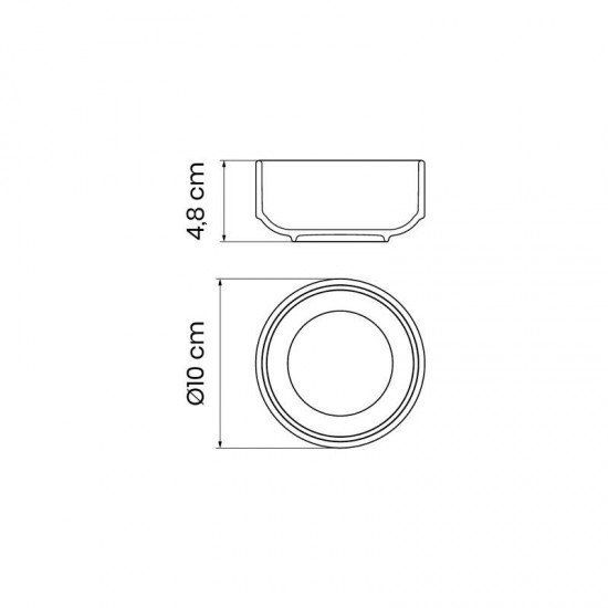 TIGELA EMPILHÁVEL TRAMONTINA PAOLA EM PORCELANA 10CM
