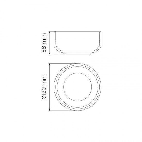 TIGELA EMPILHÁVEL TRAMONTINA PAOLA EM PORCELANA 12CM