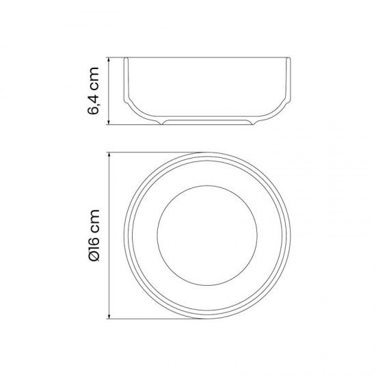 TIGELA EMPILHÁVEL TRAMONTINA PAOLA EM PORCELANA 16CM