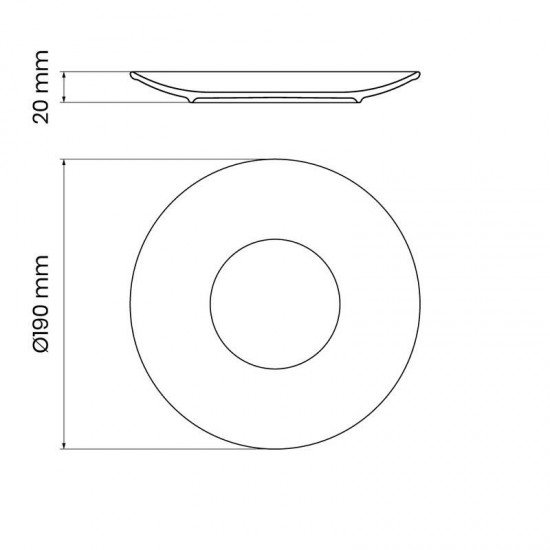 PRATO SOBREMESA TRAMONTINA JACQUELINE EM PORCELANA 19 CM