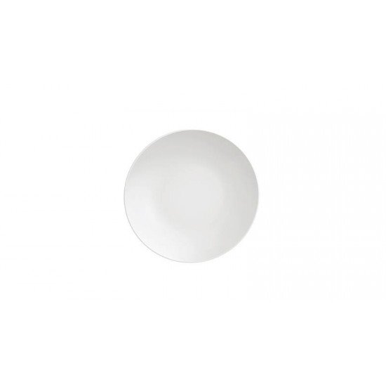 PRATO SOBREMESA TRAMONTINA EM PORCELANA BRANCA 19 CM