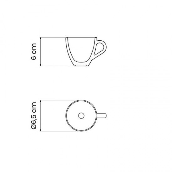 XÍCARA EXPRESSO TRAMONTINA EM PORCELANA 95 ML