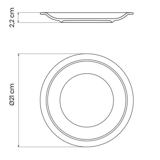 PRATO SOBREMESA TRAMONTINA PEIXES EM PORCELANA DECORADA 21 CM