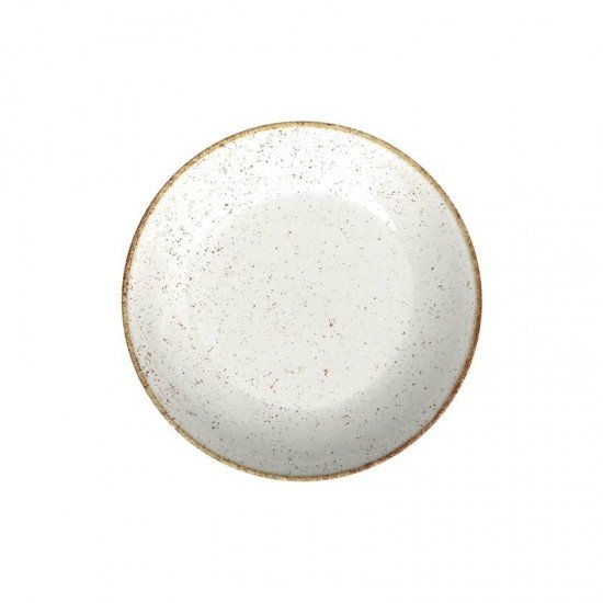 PRATO FUNDO TRAMONTINA RÚSTICO MARROM EM PORCELANA DECORADA 22 CM