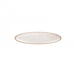 PRATO RASO TRAMONTINA RÚSTICO MARROM EM PORCELANA DECORADA 25 CM