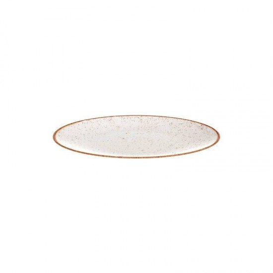 PRATO RASO TRAMONTINA RÚSTICO MARROM EM PORCELANA DECORADA 25 CM