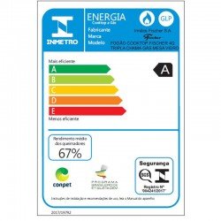 FOGAO COOKTOP FISCHER 4 BOCAS TRIPLA CHAMA A GAS MESA VIDRO PRETO