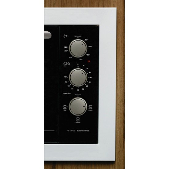 FORNO ELETRICO DE EMBUTIR FIT LINE 48 LITROS BRANCO FISCHER