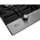 COOKTOP A GÁS 5 BOCAS TRIPLA CHAMA PLATINIUM TREMPE DE FERRO FUNDIDO MESA EM VIDRO BIVOLT FISCHER